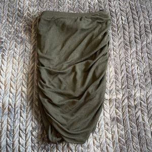 Black ruched White Fox Skirt